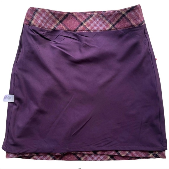 Talbots Plaid Skirt Womens size 10 Purple Short Wool Preppy - Picture 2 of 5
